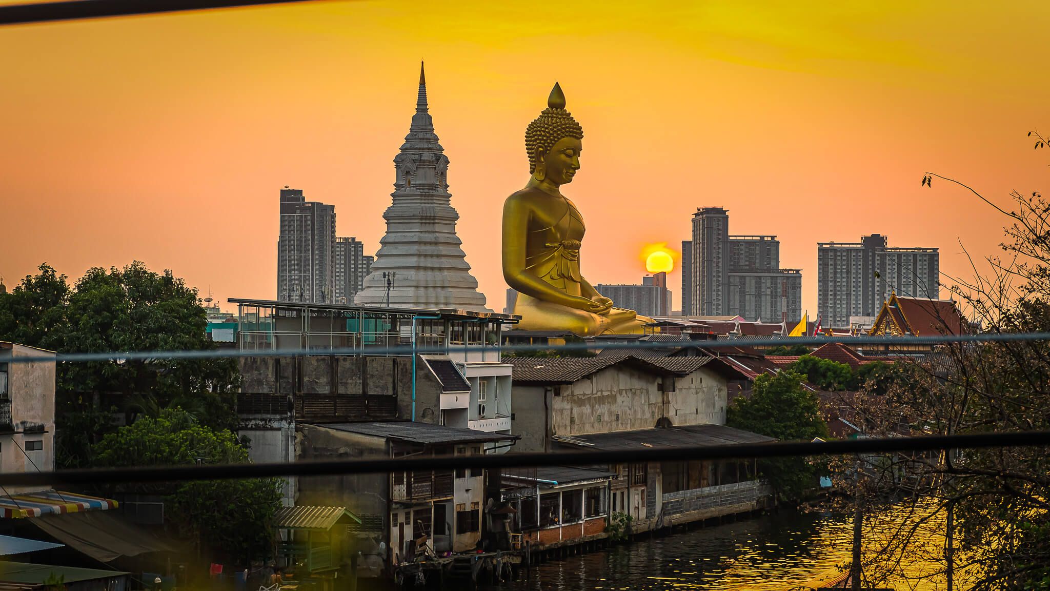 Beautiful view of the Big Buddha statue in Bangkok, Thailand